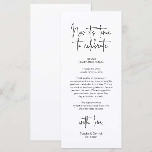 De moderne Plaatsende Binnenpartij Dank u Kaart (Voorkant / Achterkant)