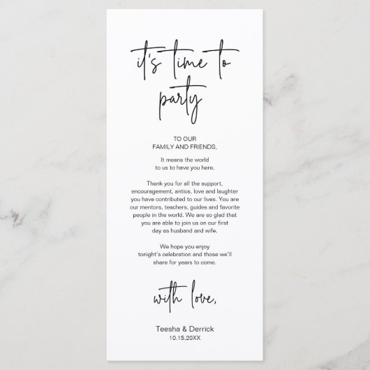 De moderne Plaatsende Binnenpartij Dank u Kaart (Voorkant)