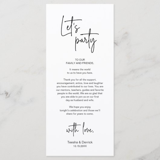 De moderne Plaatsende Binnenpartij Dank u Kaart (Voorkant)