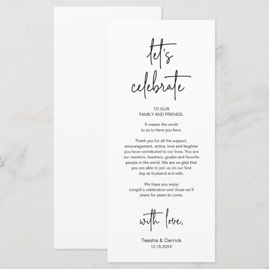 De moderne Plaatsende Binnenpartij Dank u Kaart (Voorkant / Achterkant)