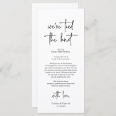 De moderne Plaatsende Binnenpartij Dank u Kaart (Voorkant / Achterkant)