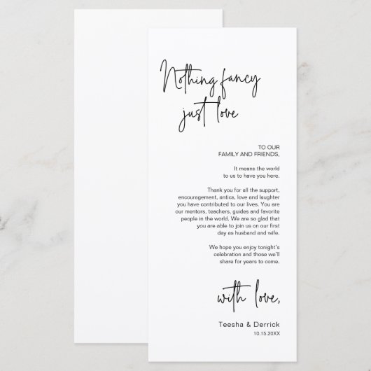 De moderne Plaatsende Binnenpartij Dank u Kaart (Voorkant / Achterkant)