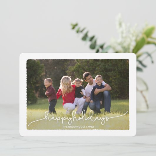 De moderne prettige feestdagen (plural:) Kaart van (Staand voorkant)