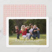 De moderne prettige feestdagen (plural:) Kaart van (Voorkant / Achterkant)