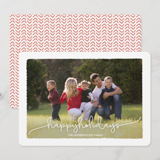 De moderne prettige feestdagen (plural:) Kaart van (Voorkant / Achterkant)