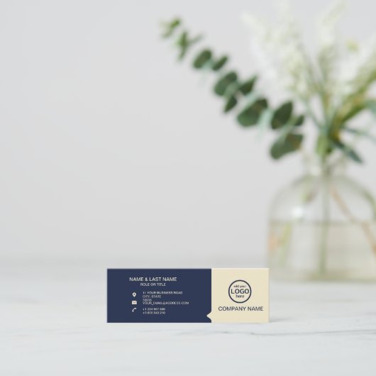 De moderne Professionele 2 kleuren voegen uw logo  Mini Visitekaartje