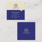 De moderne Professionele 2 kleuren voegen uw logo  Vierkante Visitekaartje (Voorkant / Achterkant)