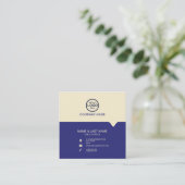 De moderne Professionele 2 kleuren voegen uw logo  Vierkante Visitekaartje (Staand voorkant)