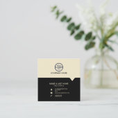 De moderne Professionele 2 kleuren voegen uw logo  Vierkante Visitekaartje (Staand voorkant)