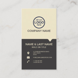 De moderne Professionele 2 kleuren voegen uw logo  Visitekaartje