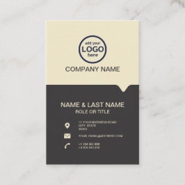 De moderne Professionele 2 kleuren voegen uw logo  Visitekaartje