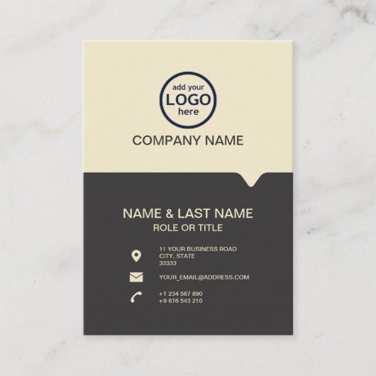 De moderne Professionele 2 kleuren voegen uw logo  Visitekaartje (Voorkant)