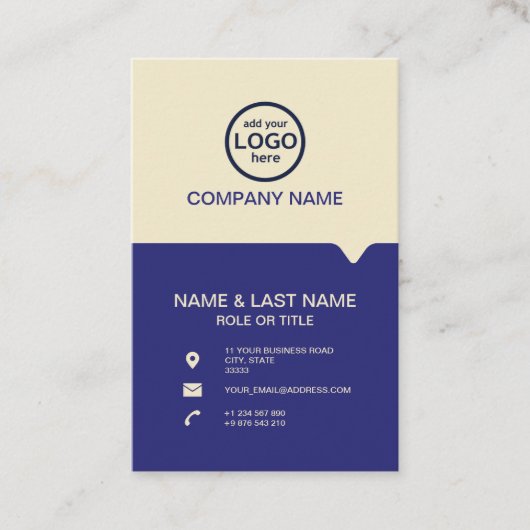 De moderne Professionele 2 kleuren voegen uw logo Visitekaartje (Voorkant)