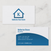 De moderne Professionele Blauwe Makelaar in Visitekaartje (Voorkant / Achterkant)