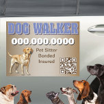 De moderne Professionele Dienst QR Code Hond Walke Automagneet<br><div class="desc">Moderne professionele service QR code hond Walker. Adverteer en zet uw hondenloopdiensten op de markt door deze moderne en unieke magneet aan uw auto toe te voegen. Beschikt over gedurfde typografie en liefdevolle hondenkunstwerken. Bevat een QR-code, zodat nieuwe klanten eenvoudig kunnen scannen om uw contactgegevens te pakken om een afspraak...</div>