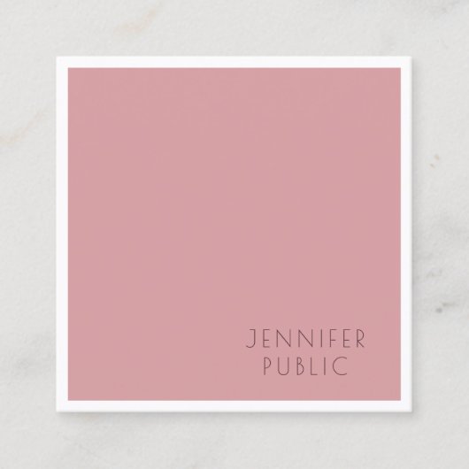 De moderne Professionele Eenvoudige Sjabloon van h Vierkante Visitekaartje (Voorkant)