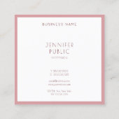 De moderne Professionele Eenvoudige Sjabloon van h Vierkante Visitekaartje (Achterkant)