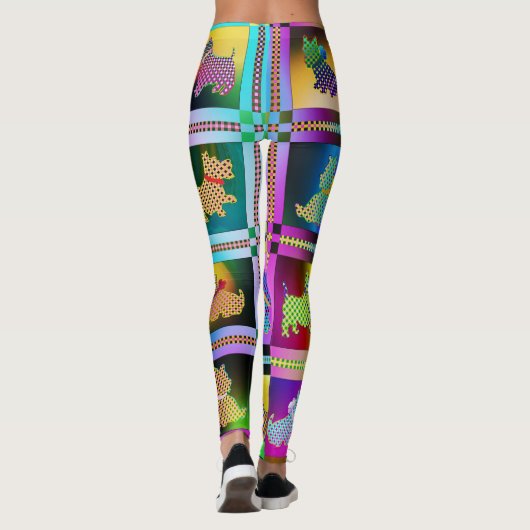 De moderne puppy houdt van Leggings (Achterkant)