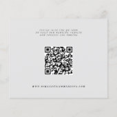 De moderne QR CODE bruiloft van de begroting spare (Achterkant)