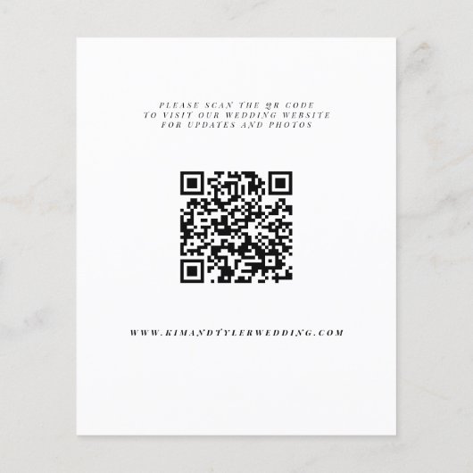 De moderne QR CODE bruiloft van de begroting spare Flyer (Achterkant)