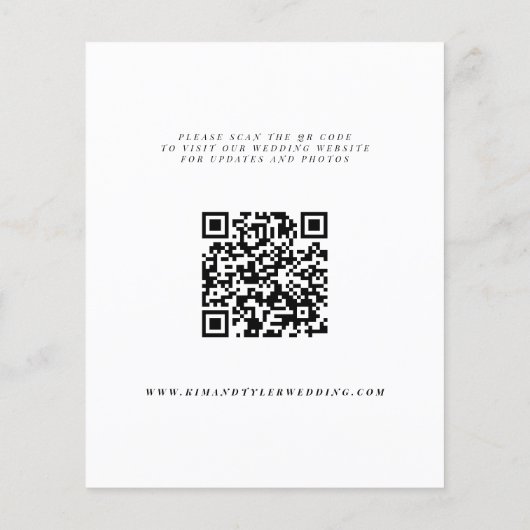 De moderne QR CODE bruiloft van de begroting spare Flyer (Achterkant)