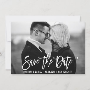 De moderne Rendy van het Manuscript van de Borstel Save The Date