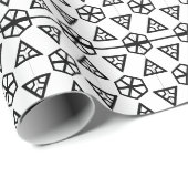 De moderne Retro zwart-wit midden-eeuwse moderne Cadeaupapier (Rol Hoek)