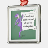 De moderne Riddlers sneeuwdraaien Metalen Ornament (Links)