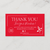 De moderne Rode manuscriptorde bedankt u Visitekaartje (Voorkant)