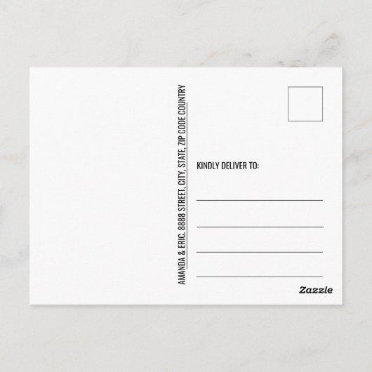 De moderne Rode Papiervlek Blauwgroen sparen de Da Briefkaart (Achterkant)