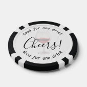 De moderne rode wijn Drink bruiloft Poker Chips (Enkel)