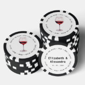 De moderne rode wijn Drink Voucher bruiloft Poker Chips (Opstapeling)