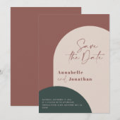 de moderne roestgroene roestlaag slaat de datum op kaart (Voorkant / Achterkant)