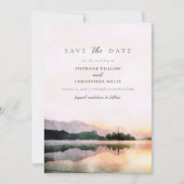 de moderne romantische zonsondergang redt de datum kaart (Voorkant)