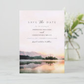 de moderne romantische zonsondergang redt de datum kaart (Staand voorkant)