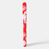 De moderne rood-witte Doodled Heart Valentijnsdag Case-Mate iPhone Case (Achterkant / Links)