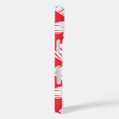 De moderne rood-witte Doodled Heart Valentijnsdag Case-Mate iPhone Case (Achterkant / Rechts)