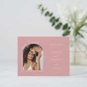 De moderne Roze Code van de Foto QR van de Roze Ba Briefkaart (Staand voorkant)