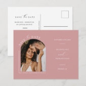 De moderne Roze Code van de Foto QR van de Roze Ba Briefkaart (Voorkant / Achterkant)