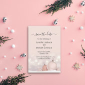 de moderne roze kerstkaart bewaren save the date