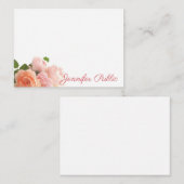 De moderne Rozen van de Waterverf van het Manuscri Notitiekaartje (Voorkant / Achterkant)