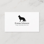 De moderne Shepherd logo Dog Walking Visitekaartje (Voorkant)