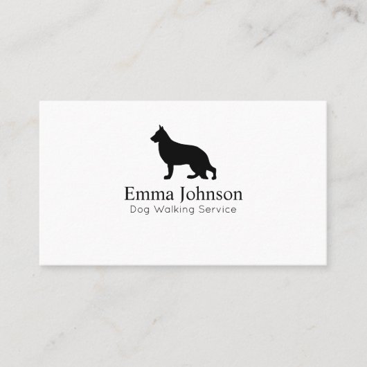 De moderne Shepherd logo Dog Walking Visitekaartje (Voorkant)