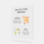 De moderne signatuur Drink cocktails Acryl Bord (Hoek)