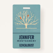 De moderne Sinaasappels in een grote boomgenealoog Badge (Achterkant)