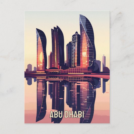 De moderne skyline van Abu Dhabi Briefkaart (Voorkant)