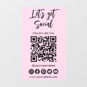 De moderne Sociale Media QR Code verbindt met ons Raamsticker (Vel)