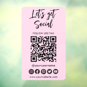 De moderne Sociale Media QR Code verbindt met ons Raamsticker (Vel 3)