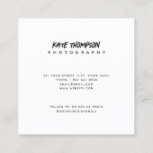 De moderne Sociale Media van de Foto QR van het Ma Vierkante Visitekaartje (Achterkant)