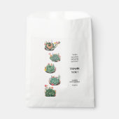 De moderne succulente cactus Baby shower Bedankzakje (Voorkant)
